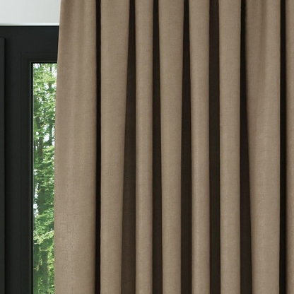 Bronze Ribbed Velvet Drapes