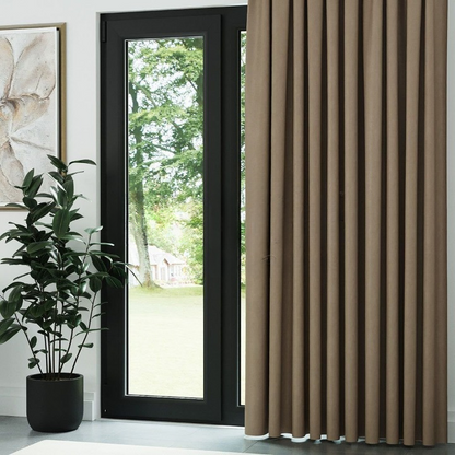 Bronze Ribbed Velvet Drapes