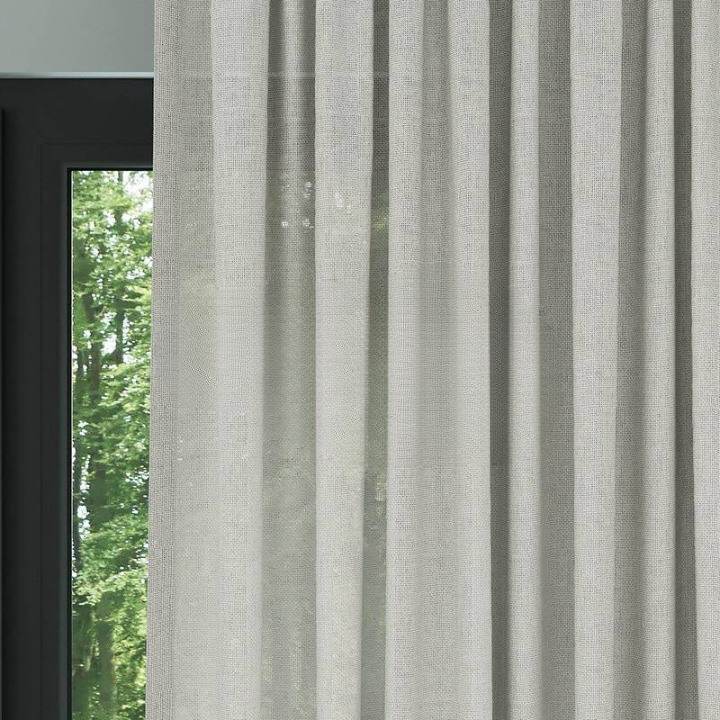 Light Stone Shimmering Plain Sheer Curtain