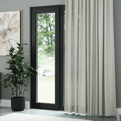 Light Stone Shimmering Plain Sheer Curtain