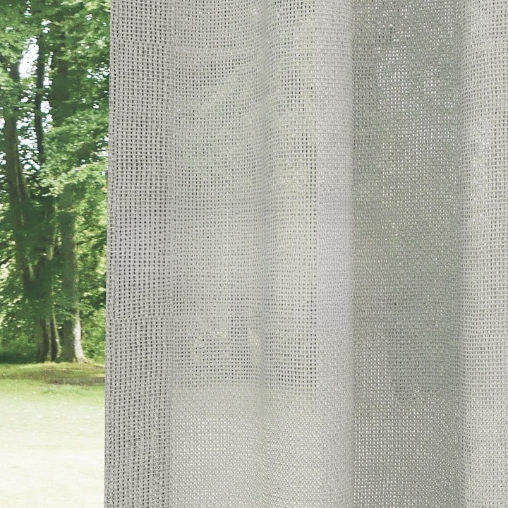 Light Stone Shimmering Plain Sheer Curtain