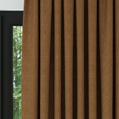 Apricot Textured Linen Drapes
