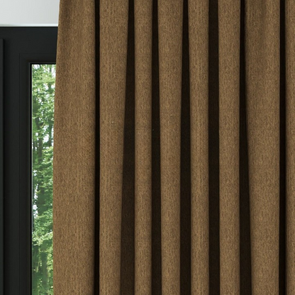 Apricot Crosshatch Linen Drapes