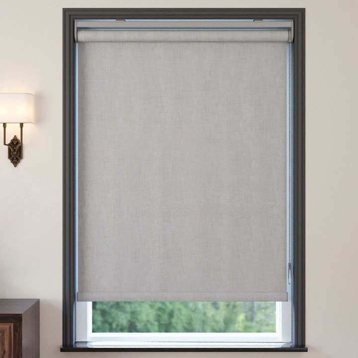 Light Mink Linen Textured Blackout Roller Blinds