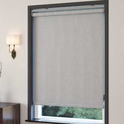 Light Mink Linen Textured Blackout Roller Blinds