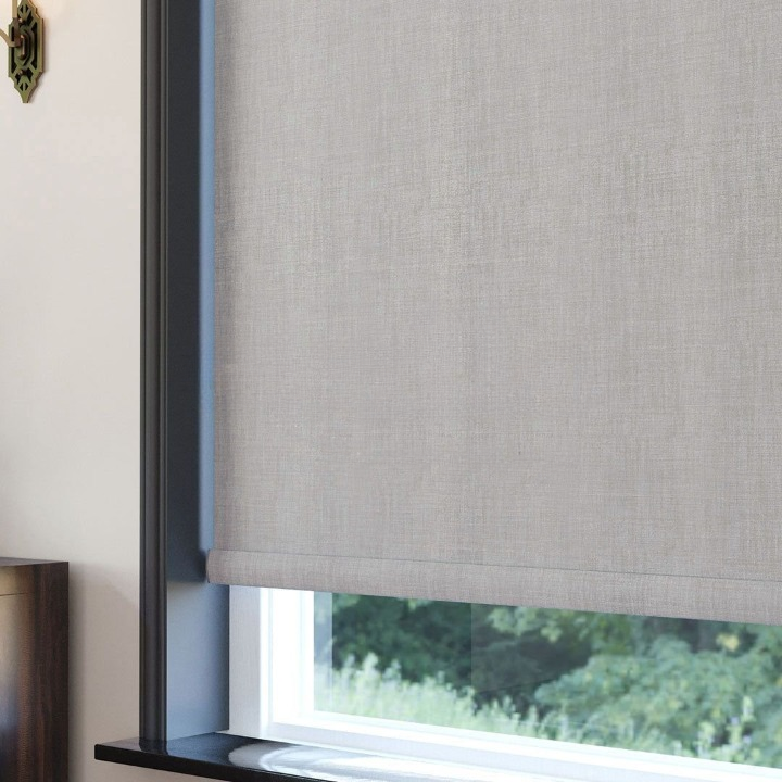 Light Mink Linen Textured Blackout Roller Blinds