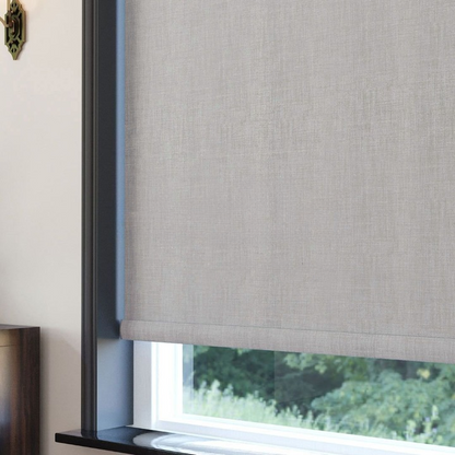 Light Mink Linen Textured Blackout Roller Blinds