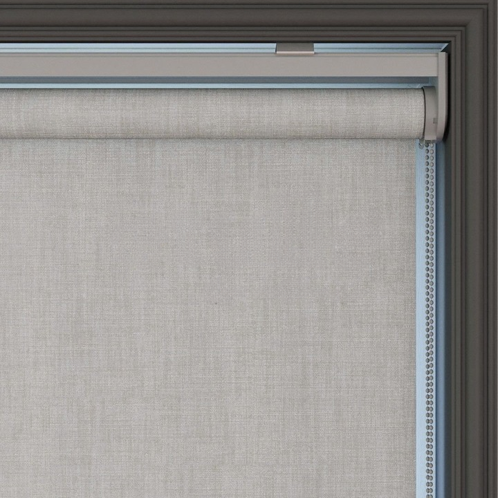 Light Mink Linen Textured Blackout Roller Blinds