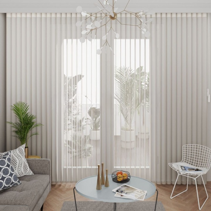 Algar Light Mink Vertical Sheer Blind