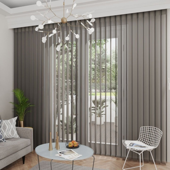 Alley Light Brown Vertical Sheer Blind