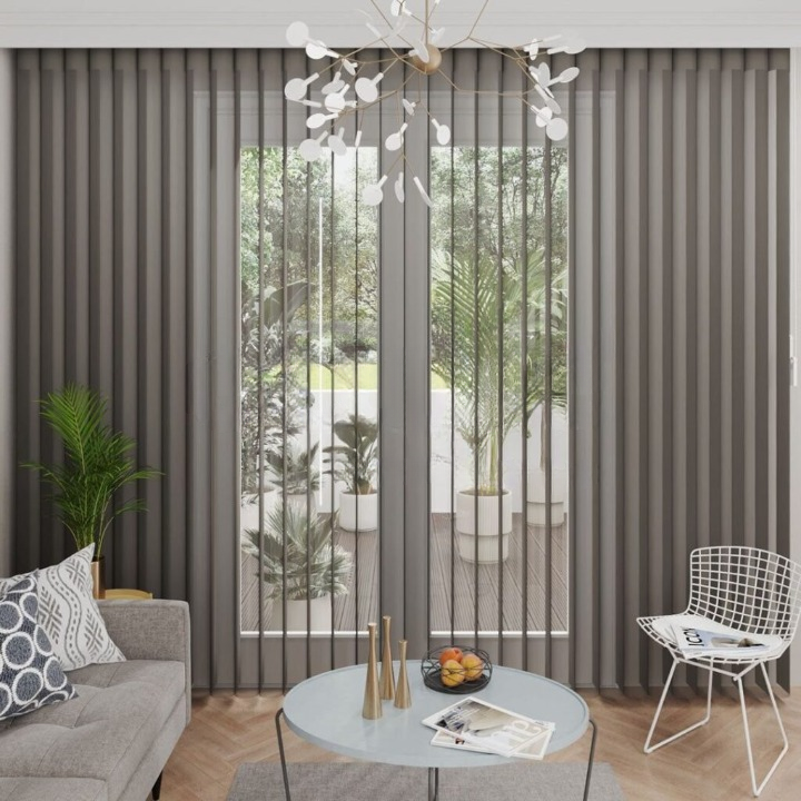 Alley Light Brown Vertical Sheer Blind