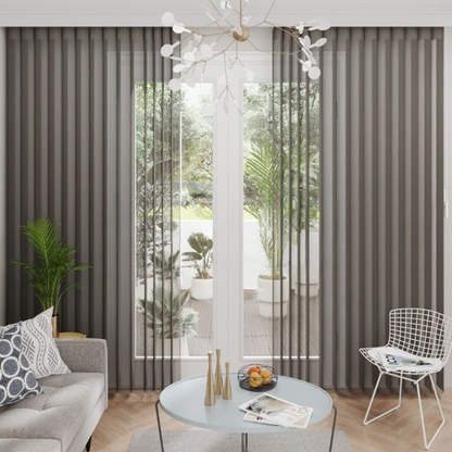 Alley Light Brown Vertical Sheer Blind