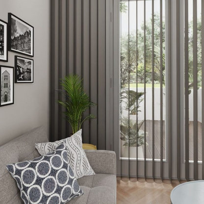 Alley Light Brown Vertical Sheer Blind