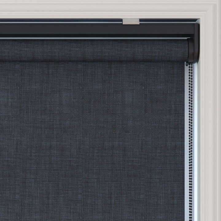 Anthracite Linen Textured Blackout Roller Blinds