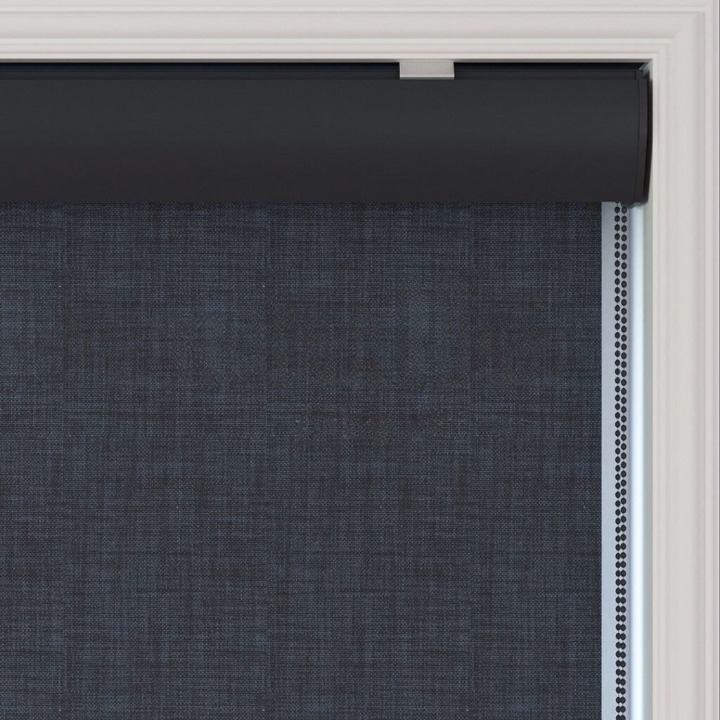 Anthracite Linen Textured Blackout Roller Blinds