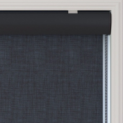 Anthracite Linen Textured Blackout Roller Blinds