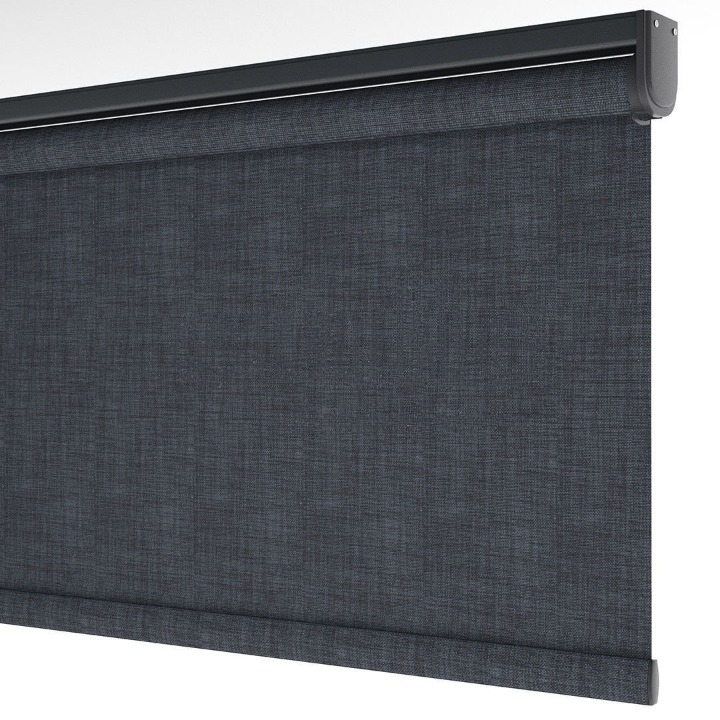 Anthracite Linen Textured Blackout Roller Blinds