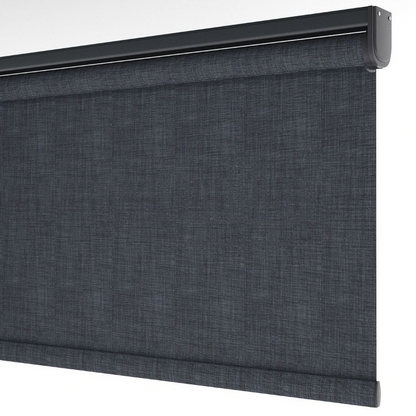 Anthracite Linen Textured Blackout Roller Blinds