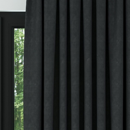 Anthracite Grey Textured Linen Drapes