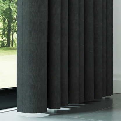 Anthracite Grey Textured Linen Drapes