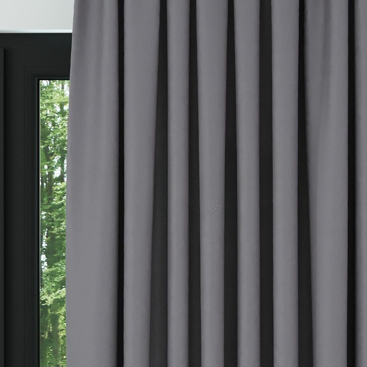 Medium Grey Thermal Insulated Blackout Curtains