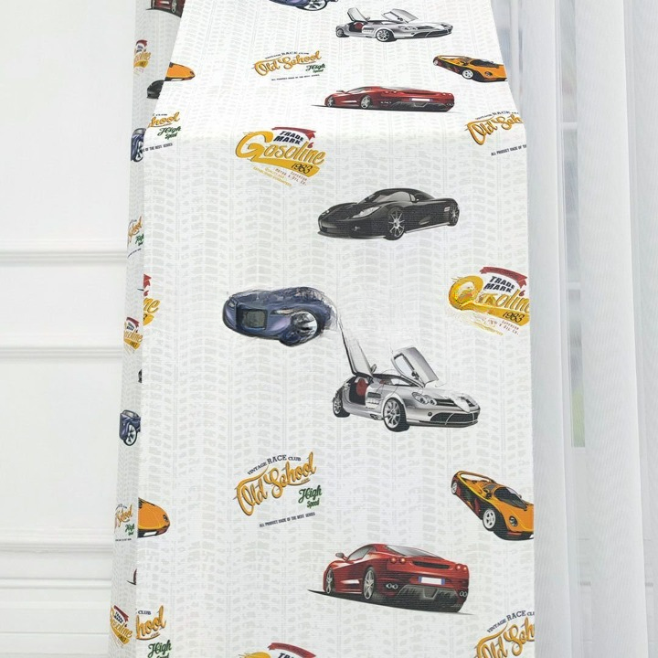 Car Themed Kids Room Vertical Sheer Blind