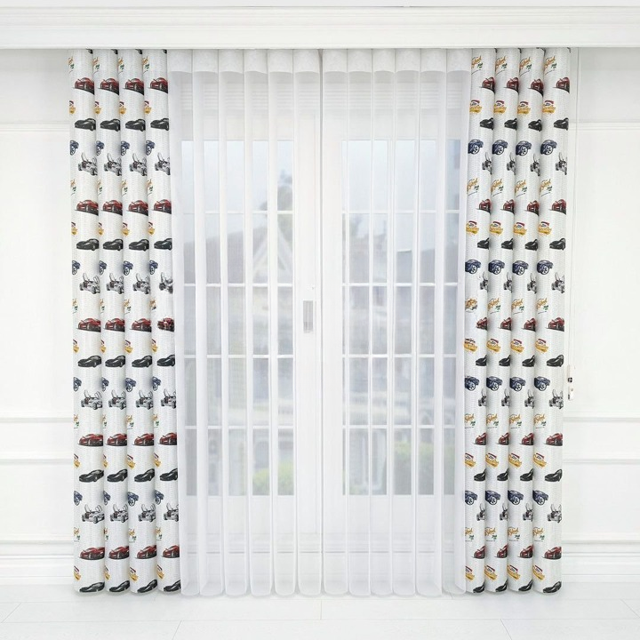 Car Themed Kids Room Vertical Sheer Blind