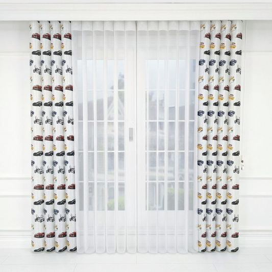 Car Themed Kids Room Vertical Sheer Blind