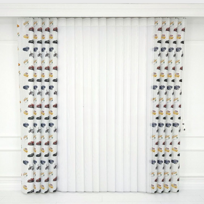 Car Themed Kids Room Vertical Sheer Blind