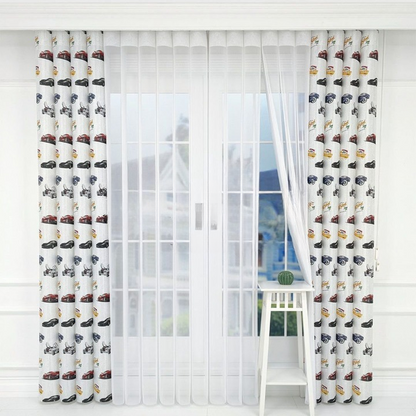 Car Themed Kids Room Vertical Sheer Blind