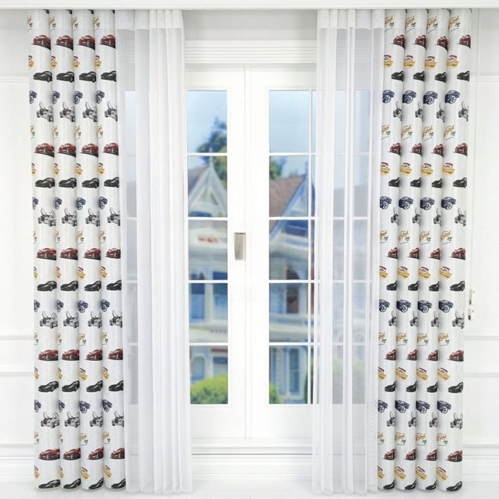 Car Themed Kids Room Vertical Sheer Blind