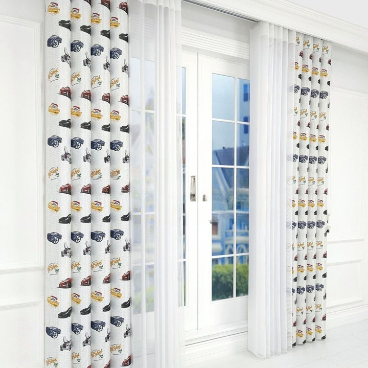 Car Themed Kids Room Vertical Sheer Blind