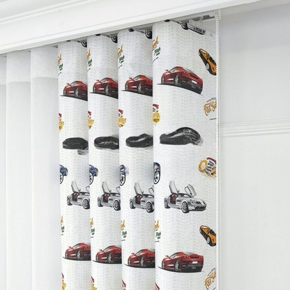 Car Themed Kids Room Vertical Sheer Blind