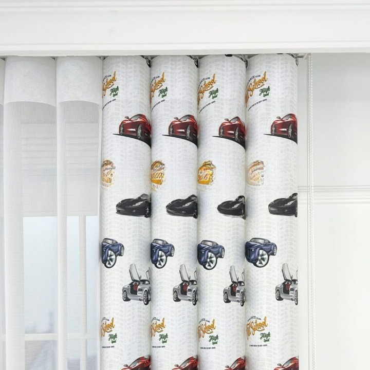 Car Themed Kids Room Vertical Sheer Blind