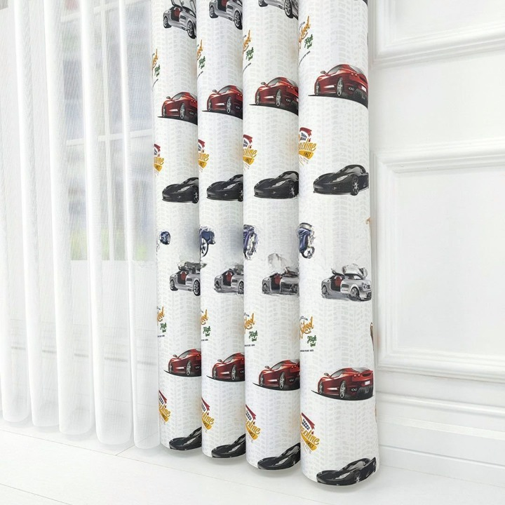 Car Themed Kids Room Vertical Sheer Blind