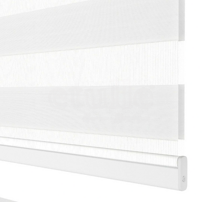 White Plain Zebra Roller Blind