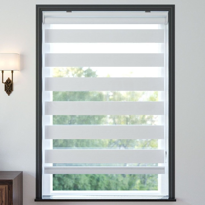 White Plain Zebra Roller Blind