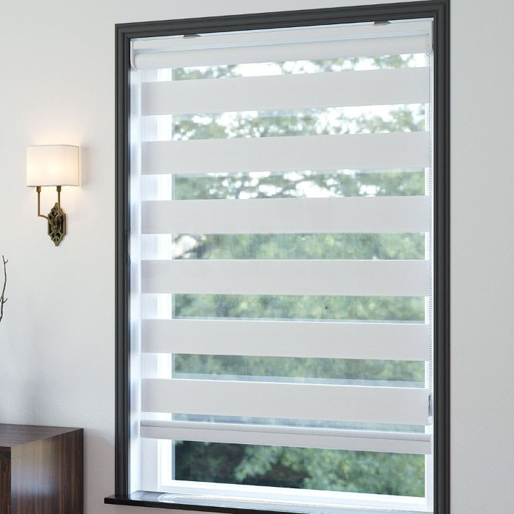 White Plain Zebra Roller Blind