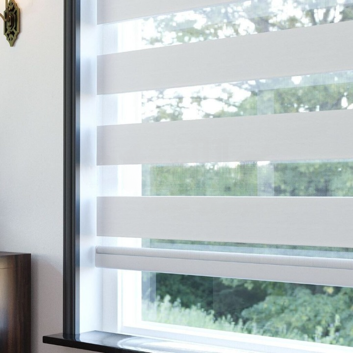 White Plain Zebra Roller Blind