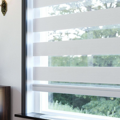 White Plain Zebra Roller Blind