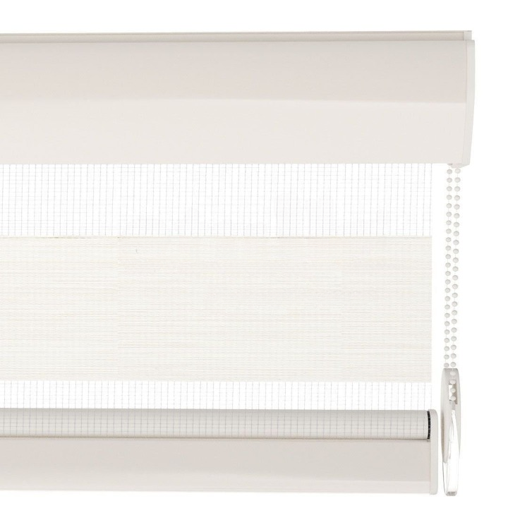 Off White Plain Zebra Roller Blind