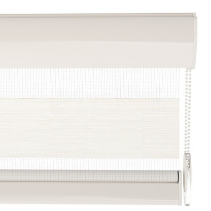 Off White Plain Zebra Roller Blind