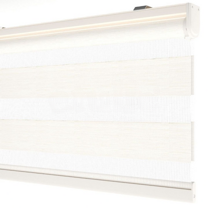 Off White Plain Zebra Roller Blind