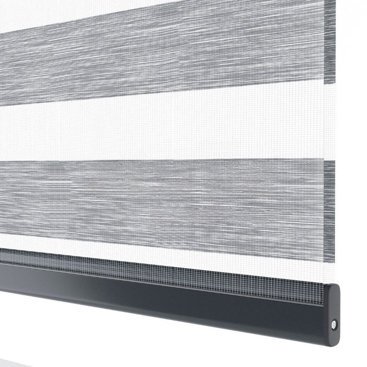 Grey Plain Zebra Roller Blind