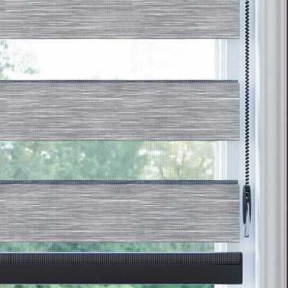 Grey Plain Zebra Roller Blind