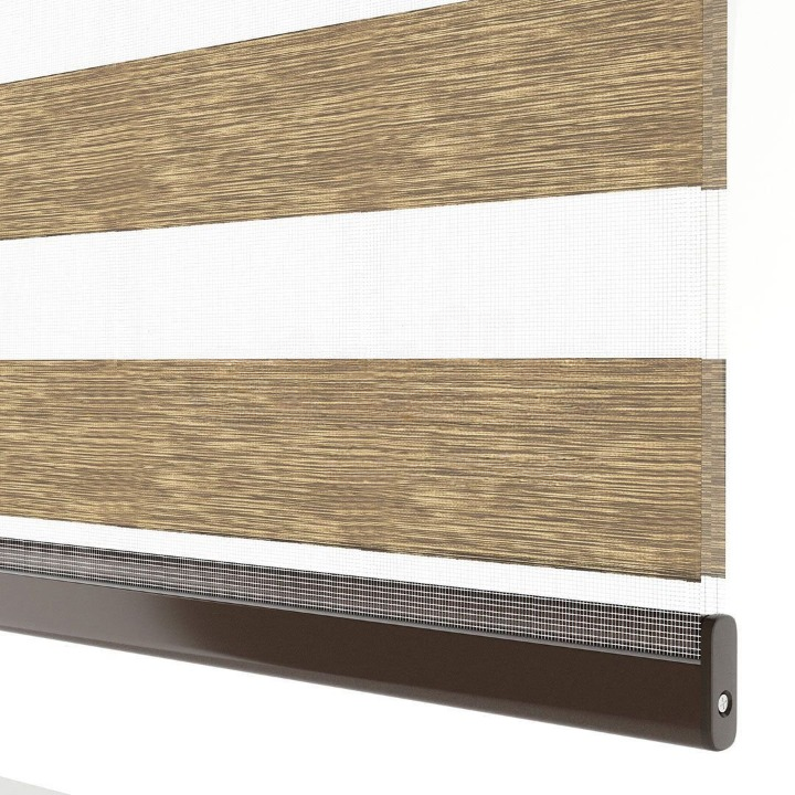 Brown Plain Zebra Roller Blind