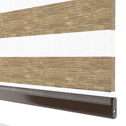 Brown Plain Zebra Roller Blind
