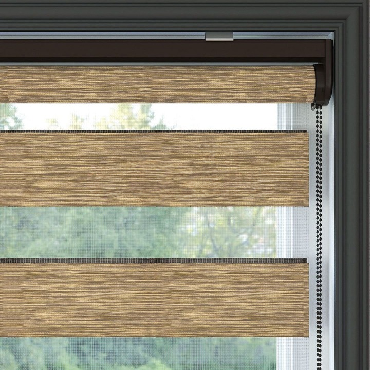 Brown Plain Zebra Roller Blind