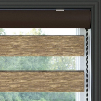 Brown Plain Zebra Roller Blind