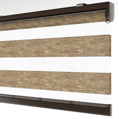Brown Plain Zebra Roller Blind